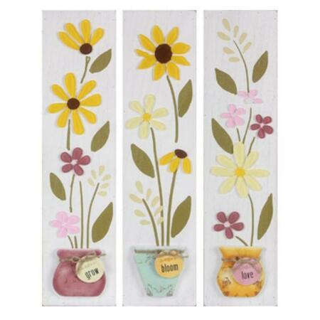 YOUNGS Wood Wall Sign, Assorted Color - 3 Piece 71337